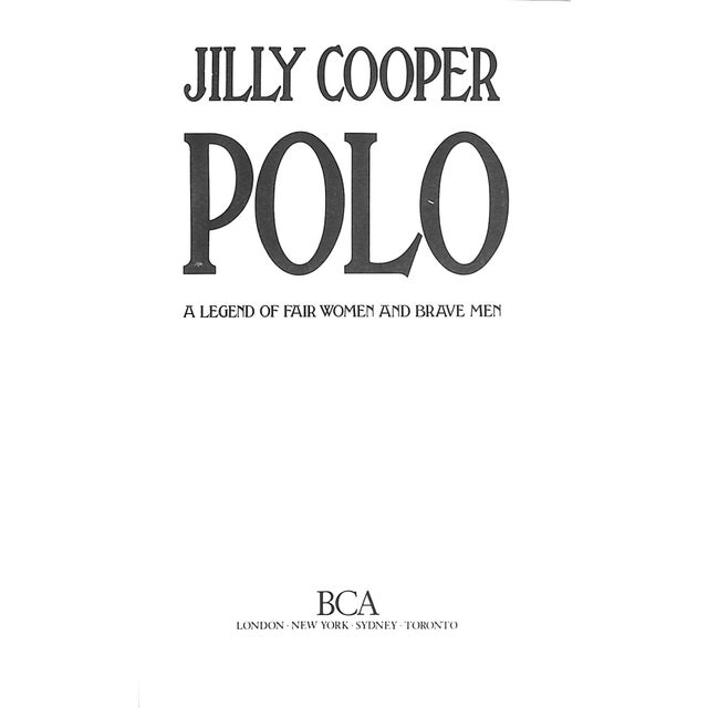 A Legend Of Fair Women And Brave Men COOPER, Jilly [716] pp. BCA 1991 Third Reprint 8" x 5 1/4" Ricky France-Lynch was...