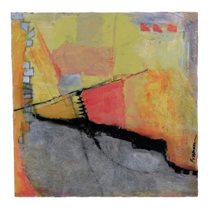 "Canyon Abstract" Original Mixed Media Painting by Jill Krasner