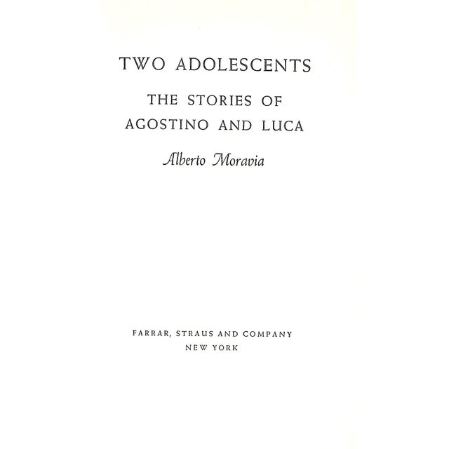 Traditional "Two Adolescents the Stories of Agostino and Luca" 1950 Moravia, Alberto For Sale - Image 3 of 4