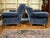 Late 19th Century Stunning Blue Velvet Empire Revival Accent Chairs (Pair) For Sale - Image 17 of 18