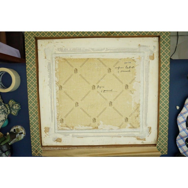 Giovanni Omiccioli, Fregene Beach with Huts, 20th Century, Oil Painting on Cardboard, Framed For Sale - Image 6 of 10