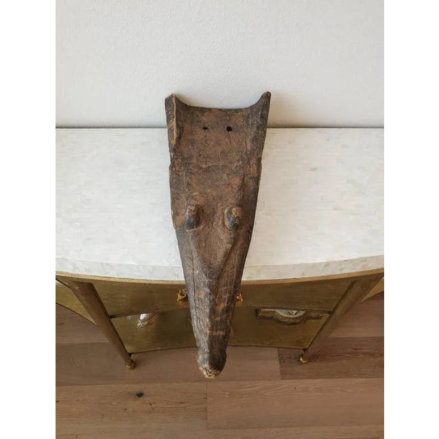 Antique Carved Crocodile Canoe Prow Figure For Sale - Image 9 of 11