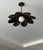 Metal Handmade Black Antique Brass Finish Pendant Light, Floral Metal Ceiling Light, Milk Glass Globe, Vintage Home Decor For Sale - Image 7 of 13