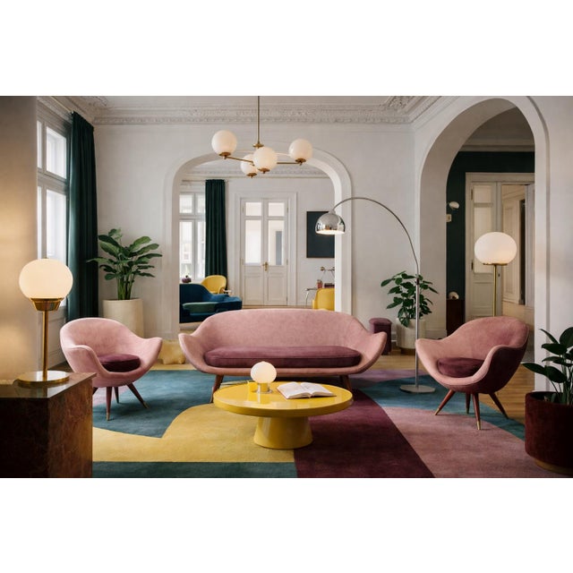 1970s Mid-Century Modern Space Age Velour Lounge Set from Paged, 1972, Set of 3 For Sale - Image 5 of 18