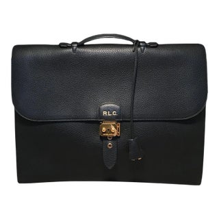 Hermes Black Noir Togo Sac A Depeches 41 Briefcase For Sale
