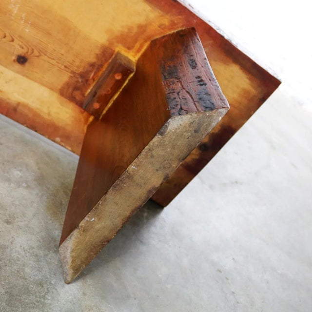 Live Edge Solid Slab Coffee Table or Bench in the Style of George Nakashima For Sale - Image 10 of 13