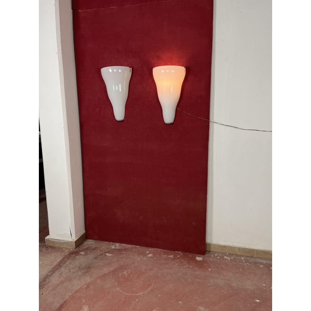Large Murano Glass Wall Lamps from Leucos, 1980s, Set of 2 For Sale - Image 6 of 18