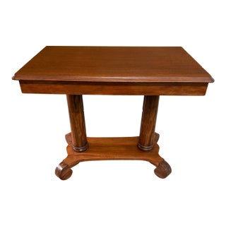 Antique 19th Century American Empire Walnut Library Table (36") For Sale