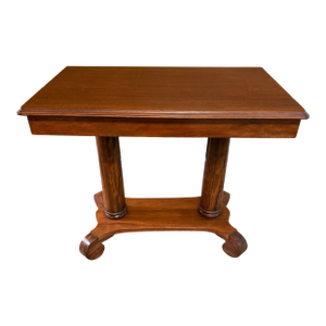 Antique 19th Century American Empire Walnut Library Table (36")