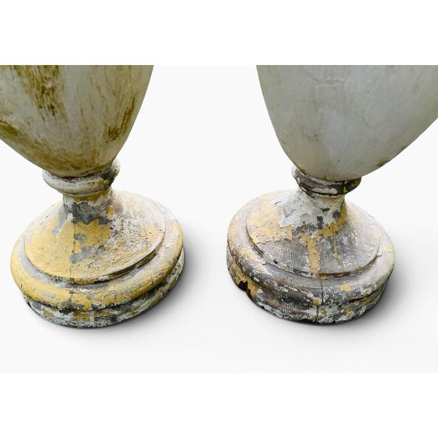 Antique Wood Urn Form Finials For Sale In New York - Image 6 of 6