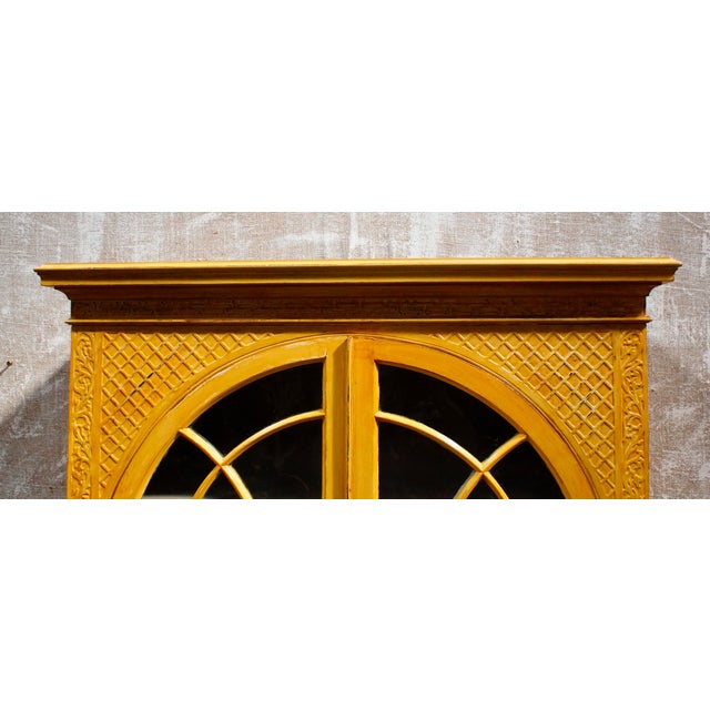 Regency Ochre Astral Glazed Display Cabinet, 1820 For Sale - Image 4 of 12