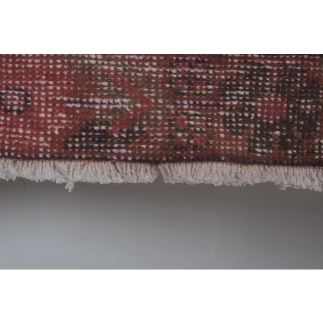 Faded Red Turkish Oushak Rug 4'1'' X 6'7'' For Sale - Image 10 of 13