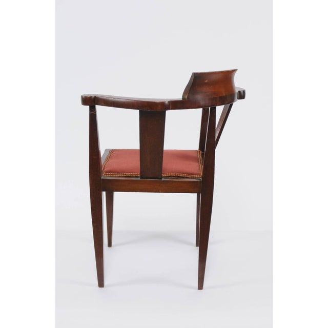 French 1900s Mahogany Corner Child Chair with Crossbanding and Tapered Legs For Sale In Atlanta - Image 6 of 9