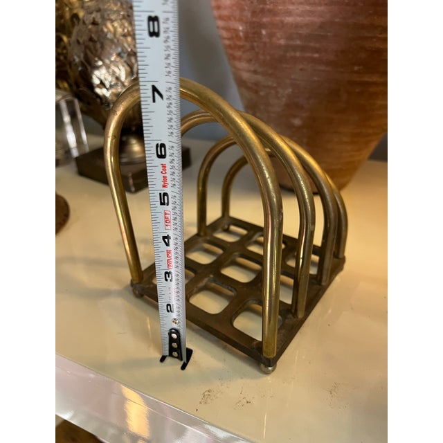 Mid-Century Modern Vintage Brass Desk Organizer For Sale - Image 3 of 7