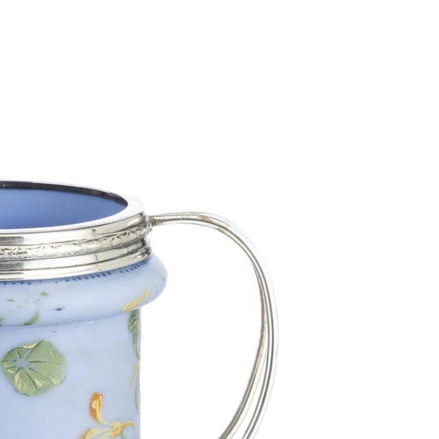 Pitcher with Silver Handles and Sevres Porcelain For Sale - Image 4 of 6