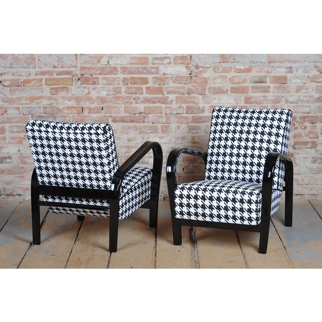 Art Deco Armchairs by Koželka and Kropáček, Czech, 1930s, Set of 2 For Sale - Image 6 of 13