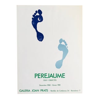 1981 Perejaume Original Joan Prats Gallery Barcelona Poster For Sale