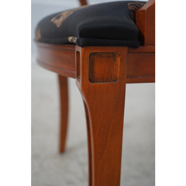 Set of 4 Century Biedermier Walnut & Ebony Armchairs For Sale - Image 14 of 18
