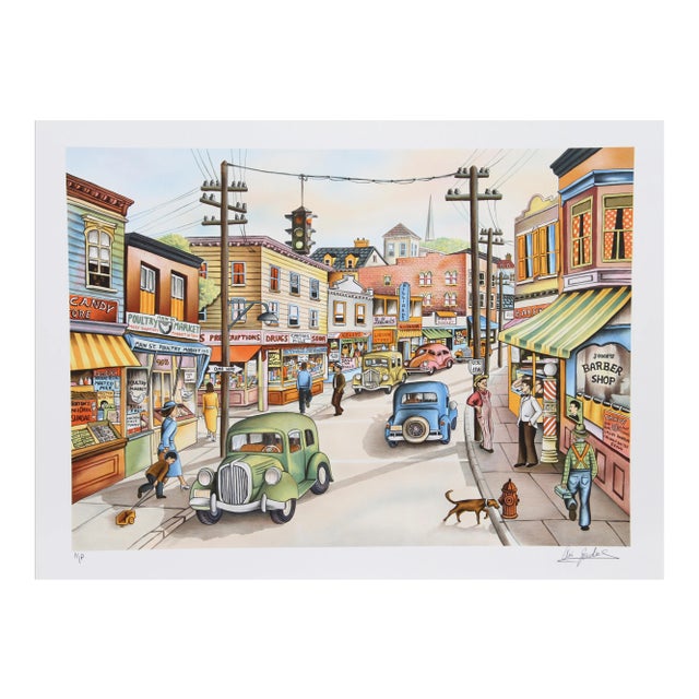 Ari Gradus, Main Street Usa, Lithograph For Sale