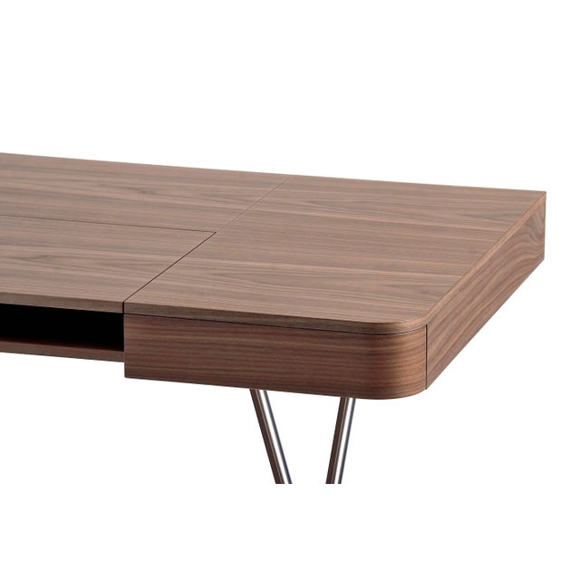 Contemporary Cosimo Desk with Walnut Veneer Top by Marco Zanuso Jr. for Adentro, 2017 For Sale - Image 3 of 10