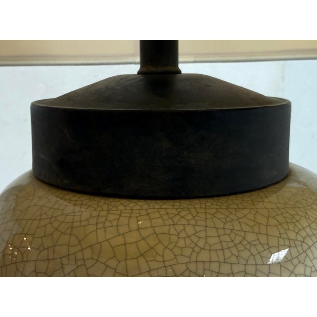 Ceramic Late 20th Century Fine Arts Lamps Orchid Ceramic Table Lamp For Sale - Image 7 of 13