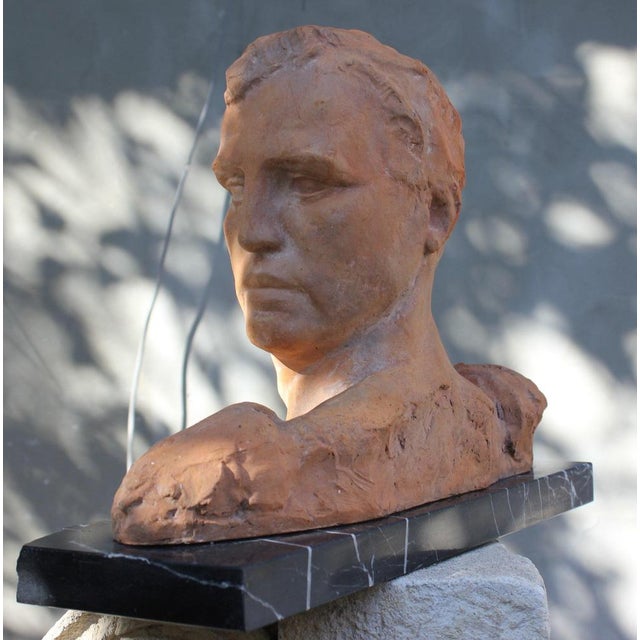 Art Deco Bust of Man from Victor Demanet, 1920s For Sale - Image 10 of 18