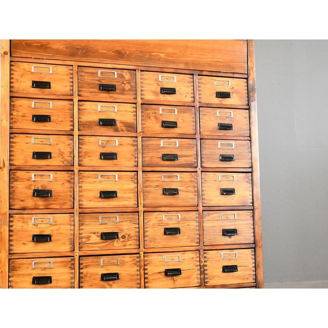 Metal Pine Workshop Bank of Drawers, 1940s For Sale - Image 7 of 8