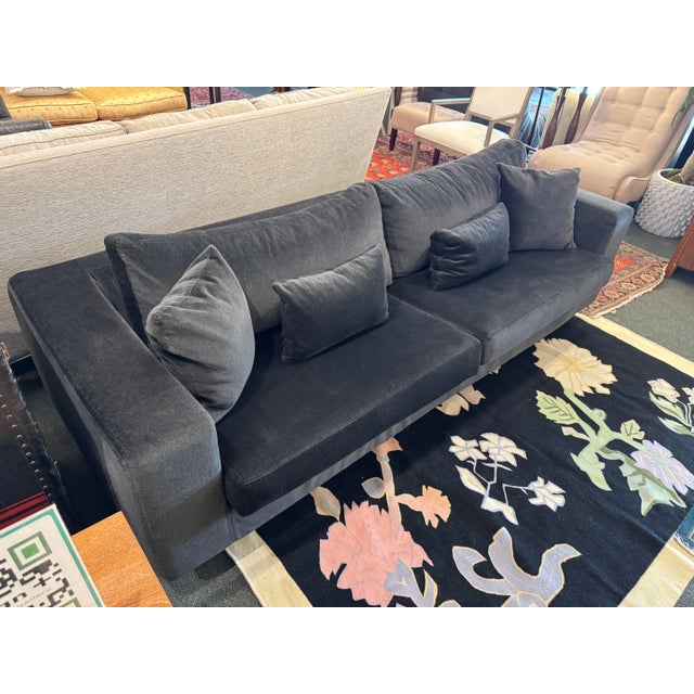 Limn Italia Charcoal Gray Sofa For Sale - Image 11 of 12