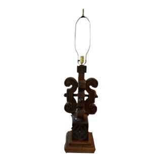 Southwestern Style Wood Lamp For Sale