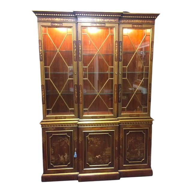 Chinoiserie China Cabinet, Kindel Furniture For Sale