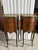 Pair of French Louis XV Style 3-Drawer Bedside / End Table With a Marble Top and Gallery Tray, 19th Century