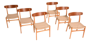 Vintage CH23 Chairs by Hans J. Wegner for Carl Hansen & Søn, 1950s, Set of 6