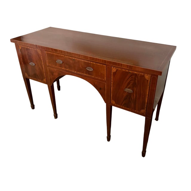 Antique George III Mahogany & Satinwood Inlaid Sideboard Buffet C1800 For Sale In Los Angeles - Image 6 of 6