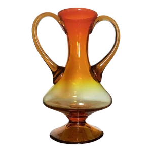 Mid Century Modern Blenko Loving Cup Amphora Handled Vase