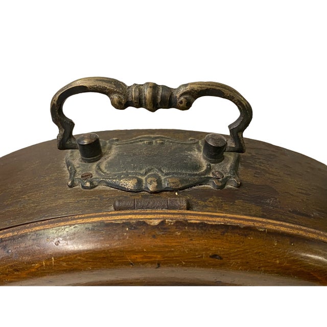 Brown Vintage Shanghai European Style Tourbillon Wheels Clock Display For Sale - Image 8 of 9