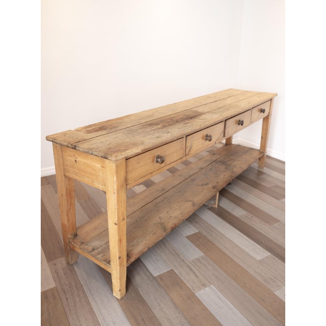 Impressive Antique English Pine Pot Board Dresser Base - Circa 1850 For Sale - Image 4 of 15