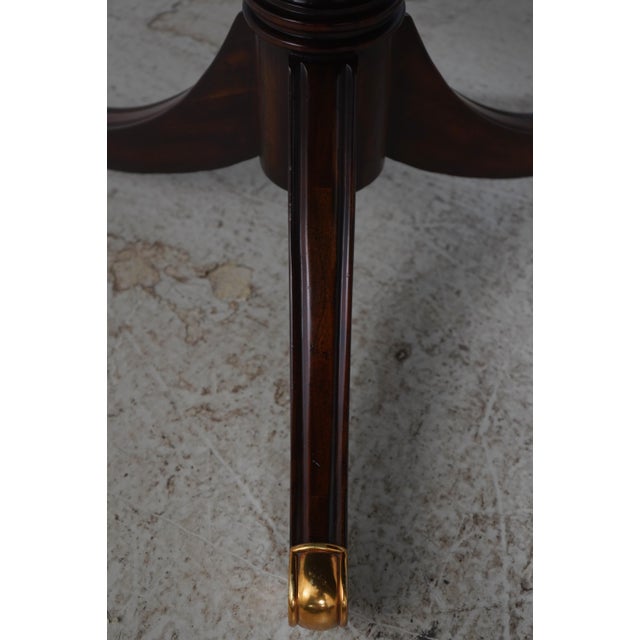 Wood Maitland Smith Figural Mahogany Duncan Phyfe Dining Room Table For Sale - Image 7 of 18