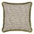 Square Bouclé Cushion with Green Fringe by Villa Como For Sale