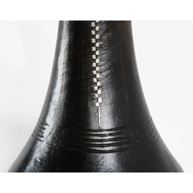 Vintage Wood African Hima Milk Pot For Sale - Image 4 of 5