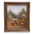 19th Century English Farmyard Oil on Canvas Painting Signed Howard Hill For Sale