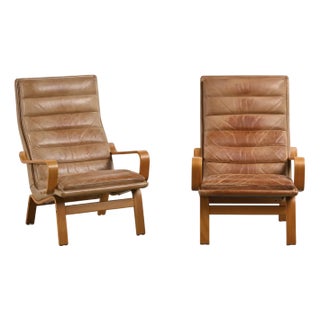 Set of Contino Armchairs by Yngve Ekström, 1970s For Sale