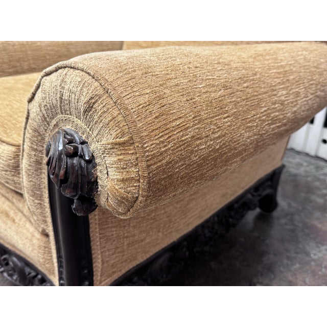 Circa 1920's Victorian Wheat Lounge Arm Chair For Sale - Image 10 of 12