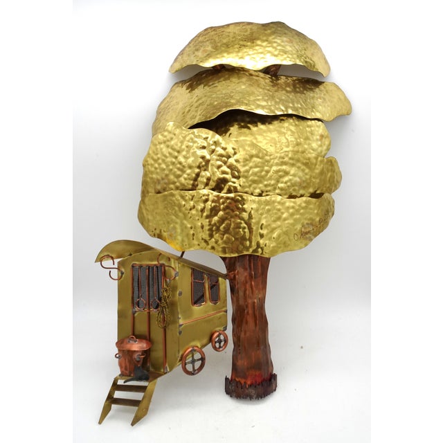 Brutalist Belgian Brass Wall Art Sculpture from Daniel D'haeseleer, 1980s For Sale - Image 4 of 12