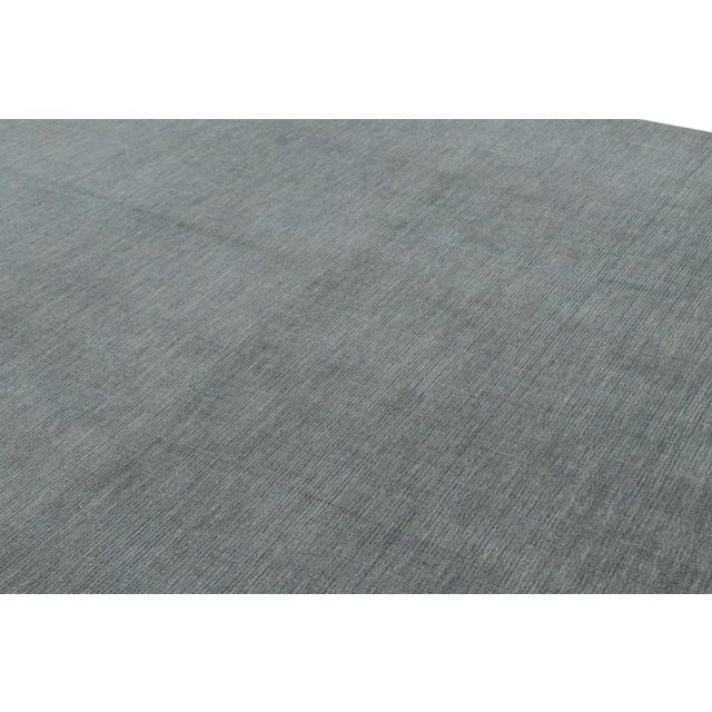 Rug & Kilim’s Modern Textural Rug in Gray Tones & Striae For Sale In New York - Image 6 of 8