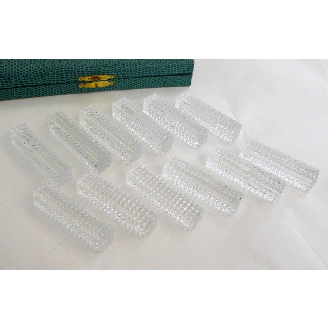 Knife Holders Cut Into Small Facets in Lorraine Crystal, 1950s, Set of 12 For Sale - Image 9 of 15