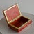 Red Hand Painted Italian Carved Alabaster Box With Brass Trim, Mid Century For Sale - Image 8 of 8