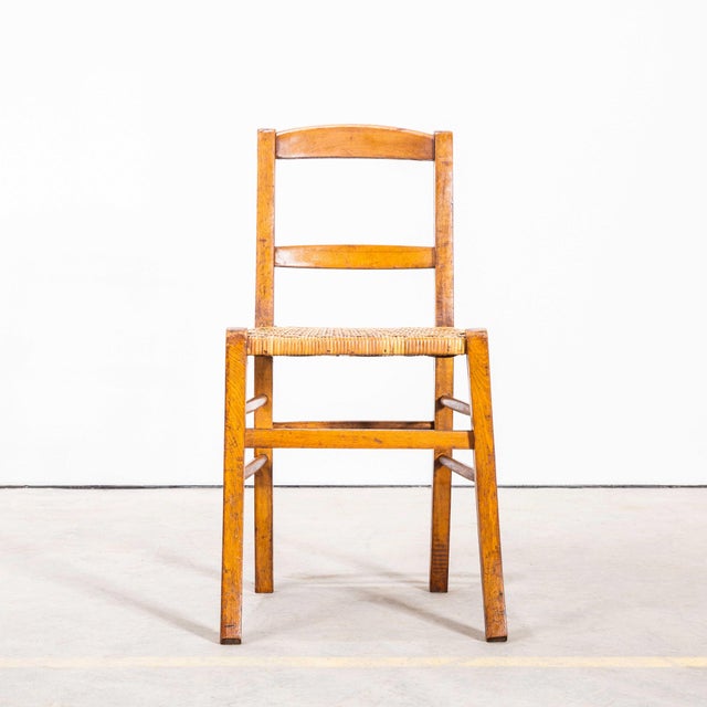 French Farmhouse Dining Chair with Woven Seat, 1950s For Sale - Image 11 of 11