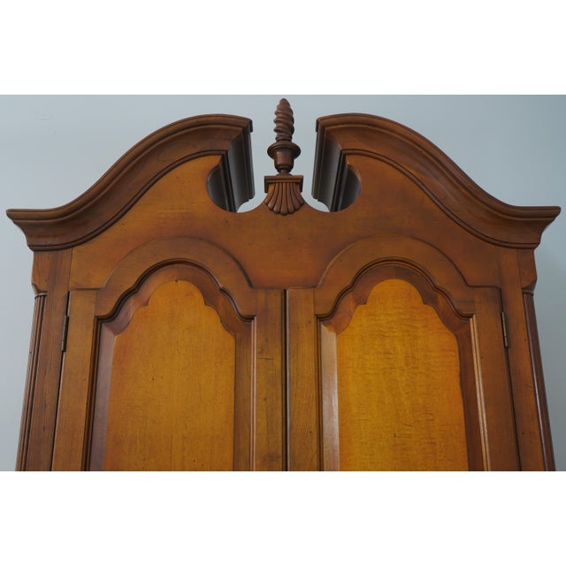 Hickory Chair Co Tiger Maple New England Secretary Desk For Sale - Image 13 of 18