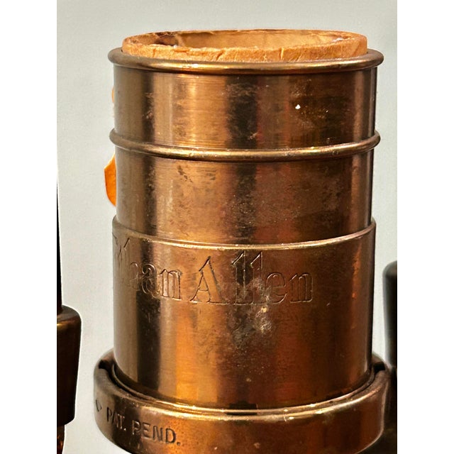 1970’s Vintage Ethan Allen Ceramic and Brass Ginger Jar Lamp in Teal For Sale - Image 10 of 12