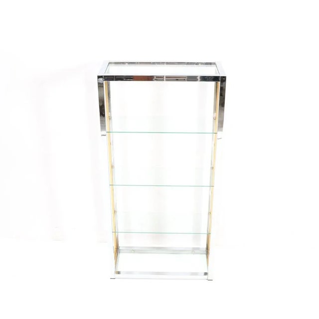 Hollywood Regency Italian Etagere in Chrome and Brass by Renato Zevi, 1970s For Sale - Image 6 of 13